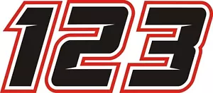 RACE MX NUMERI MOTOCROSS DECALCOMANIE ADESIVI GRAFICA - LA TUA SCELTA DI NUMERO x3 - Foto 1 di 4
