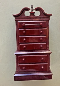MCM 1950's Queen Anne DRESSER chest HIDDEN SECRET COIN BANK Mahogany - Picture 1 of 6
