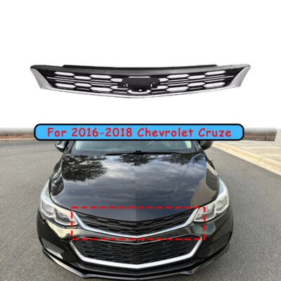 Front Bumper Upper Grille Honeycomb Grill Fits For Chevrolet Cruze 2016-2018 Foto 1 de 4