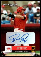 2005 Donruss Auto 304 Jacob Cruz   Cincinnati Reds  Autograph