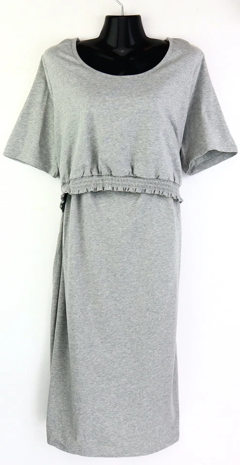 Umstandskleid mit Stillfunktion Gr. 48/50 Grau Damen-Kleid Freizeitkleid Neu - Bild 1 von 1