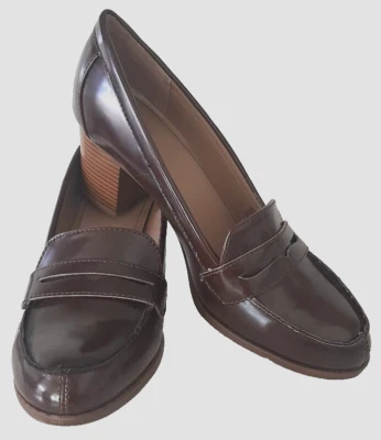 STYLE & CO Raphiela Womens Shoes Heeled Size 10M Brown Penny Loafer Pumps NEW - Image 1 of 4