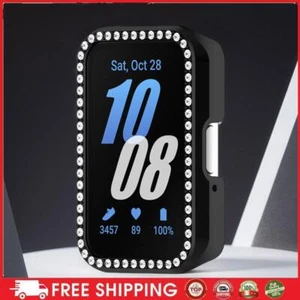 PC Diamond Inlaid Case Half Cover Case for Samsung Galaxy Fit 3 SM-R390 (Black) - Zdjęcie 1 z 8