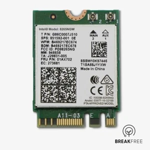 Intel 8265NGW 01AX702 Wireless AC Dual Band Network & Bluetooth 4.2 Card - Picture 1 of 1