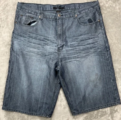 Pantalones Cortos Bermudas Old Skool Para Hombre 46 Azul Denim Patinador Y2K Sueltos Foto 1 de 4