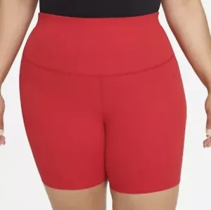 Pantaloncini alti Nike Yoga Luxe rossi 7" DC5417-687 taglie forti 2X - Foto 1 di 13