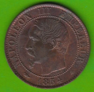 France 5 Centimes 1854 BB Good VF Very Nice nswleipzig - Picture 1 of 2