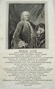 Michael Leube (1678 Altenburg -?) Sachsen Thüringen seltener Kupferstich 1756 - Picture 1 of 1