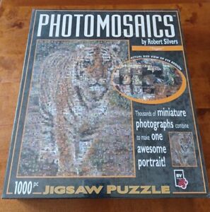 Tiger Jigsaw Wildlife 1000 Piece Photomosaics by Robert Silvers  New Sealed