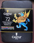 Castle Arts 72 Premium Soft Touch Farbstifte Reißverschluss-Set für Erwachsene Kinder Neu