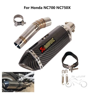 Slip for Honda NC700 NC750X Exhaust Tips Muffler Silencer Mid Link Pipe System - Picture 1 of 12