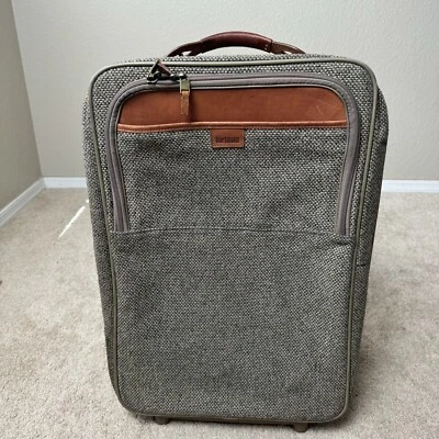 Vintage Hartmann Tweed & Leather 22" Expandable Rolling Wheeled Luggage Bag - Image 1 of 4