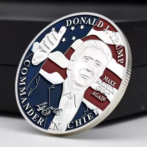 Moneda 45º Presidente de América Chapada en Plata Donald Trump Ornamento Medalla Regalo - Imagen 1 de 12
