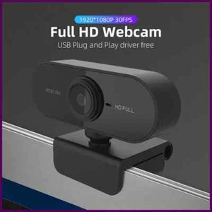 Webcam Full HD 1080p USB avec micro mini caméra informatique, flexible rotatif - Photo 1/24