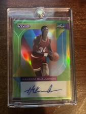 2023 Leaf Vivid Hakeem Olajuwon Autograph #BA-HO1 Green 12/15