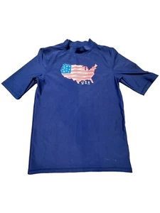 Cherokee USA Map Swim Navy Blue Rash Guard Boy's Size XL (16) EUC - Picture 1 of 2