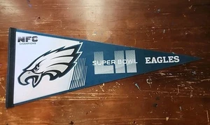 NFL Philadelphia Eagles Vintage NFC Champions Super Bowl LII Football Wimpel - Bild 1 von 3