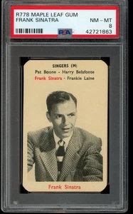 R778 Maple Leaf Gum Frank Sinatra Top 20 Card PSA 8 NM-MT - Picture 1 of 2