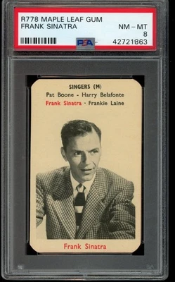R778 Maple Leaf Gum Frank Sinatra Top 20 Card PSA 8 NM-MT - Image 1 of 2