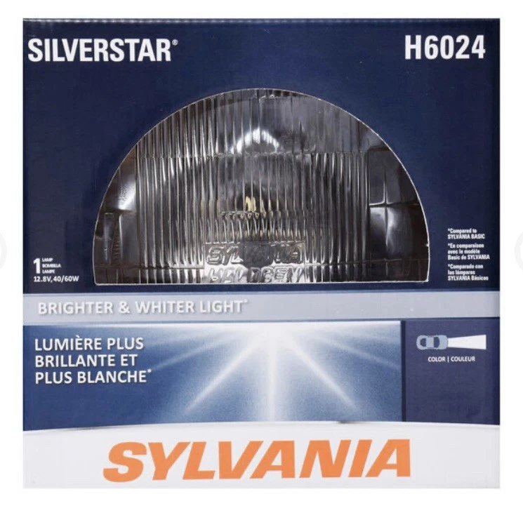 Farol de feixe selado SYLVANIA H6024 SILVERSTAR, PACOTE COM 1 - Imagem 1 de 1