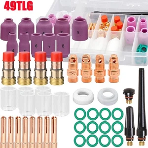 49-tlg WIG Zubehör Kit Verschleißteil Schweißbrenner Gaslinse für WP17/18/26 TIG - Bild 1 von 9
