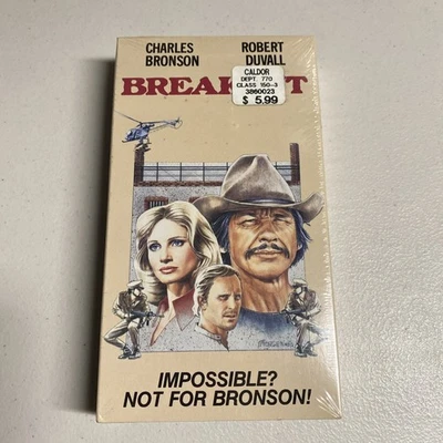 New VHS Tape - Breakout (1975 Film) Charles Bronson Robert Duvall Jill Ireland - Image 1 of 2