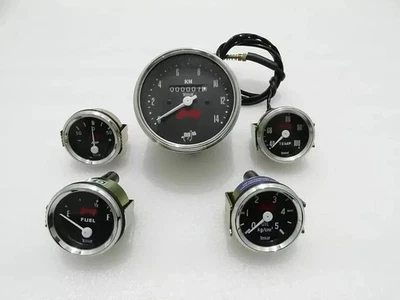 Willys Jeep Speedometer With Mechanical Temp Gauge Set | Fit For Foto 1 de 4