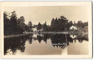 Foto postal vintage RPPC Indian River, condado de Cheboygan, Michigan 1930 - Imagen 1 de 2