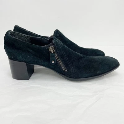 Munro Mujer Annee Pump Tacón Talla 8 Estrecho Negro Gamuza Usado en Excelente Condición Foto 1 de 4