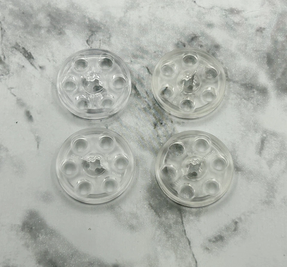 Lego Parts (4) ~ Trans-Clear Technic Wedge Belt Wheel (Pulley)~ No 4185 - Image 1 of 1