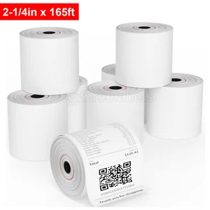 2 1/4" x 165' POS Cash Register Receipt Paper Thermal Paper Rolls 50 rolls/case - Picture 1 of 8