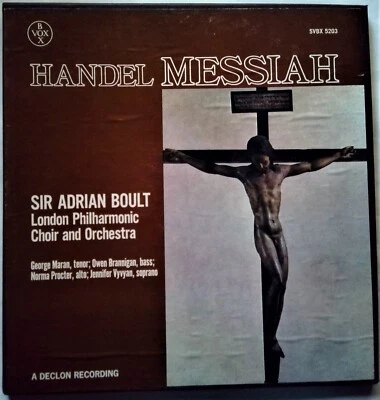 HANDEL'S MESSIAH -SIR ADRIAN BOULT, LONDON PHILHARMONIC - 3 NM/EX 33 rpm LP's - Image 1 of 4