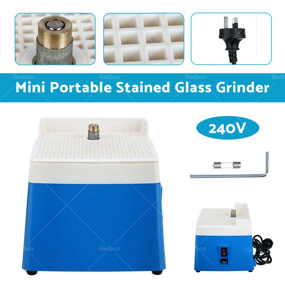 240V AU Plug Portable Stained Glass Grinder Diamond Automatic Art Grinding Tool - image 1 of 4