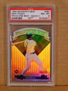 1999 BOWMAN'S BEST FB7 MIKE PIAZZA METS FRANCHISE BEST MACH II PSA 8 - Picture 1 of 2