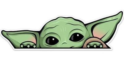 The Mandalorian Baby Yoda Grogu Sticker Decal - Image 1 of 3