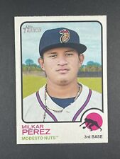 2022 Topps Heritage Minor League Milkar Perez Modesto Nuts #86