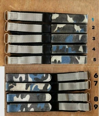 CINTURINO OROLOGIO SUB A STRAPPO CAMOUFLAGE MILITARE MIMETICO 18mm COLORI VARI - Immagine 1 di 2