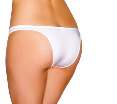 Roma White HalfBack Low Rise Half Back Bikini Thong O/S 8 10 12 - Image 1 of 2