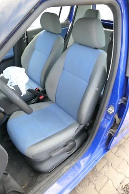 Skoda Fabia Roomster 5J Sitz vorne links Fahrersitz blau - Bild 1 von 4