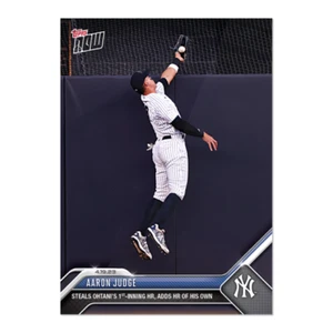 2023 TOPPS NOW #149 AARON JUDGE - ROBS OHTANI OF HR AND HITS HR OF HIS OWN - Picture 1 of 2