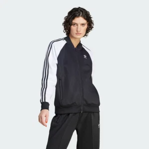 adidas Originals Womens Adicolor Classics Oversized SST Track Top - Black / L - Picture 1 of 6