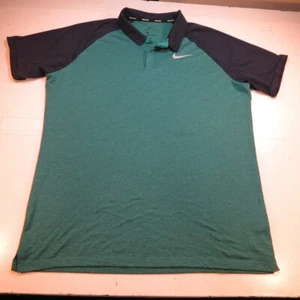 NIKE DRI FIT ATHLETIC GOLFING GOLF POLO SHIRT Mens L Green  - Picture 1 of 2