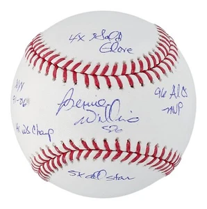 Bernie Williams Signed ONL Baseball with (5) Career Stat Inscriptions (JSA) - Picture 1 of 3
