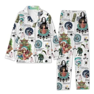 Spirit Ghibli Movie Silk Pyjama Set, Weihnachtspyjama Set, Totoro Movie Pyjama - Bild 1 von 2