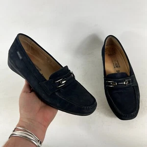 Mephisto Cool Air Comfort Flat Loafers Shoes Women's 9 Black Leather Slip-On - Picture 1 of 10