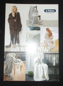 PATONS OUR WINTER WRAP 5 KNITTING PATTERNS SIMPLE THROW SPIRAL RUGS BED RUNNER - Picture 1 of 4