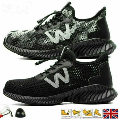 Men Steel Toe Cap Composite Safety Trainers Mesh Womens Shoes Work Boots Hiking - Image 1 of 4