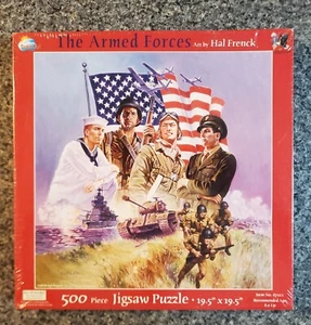 NEW SunsOut THE ARMED FORCES 500 piece puzzle WWII - Picture 1 of 6