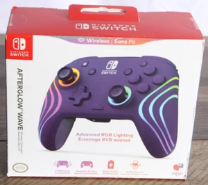 PDP Afterglow Wave Wireless Controller Nintendo Switch Motion Purple RGB Lights - Picture 1 of 4