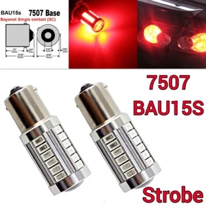 Strobe 7507 BAU15S PY21W 33SMD LED 150° Red Front Turn Signal M1 MAR - Picture 1 of 2